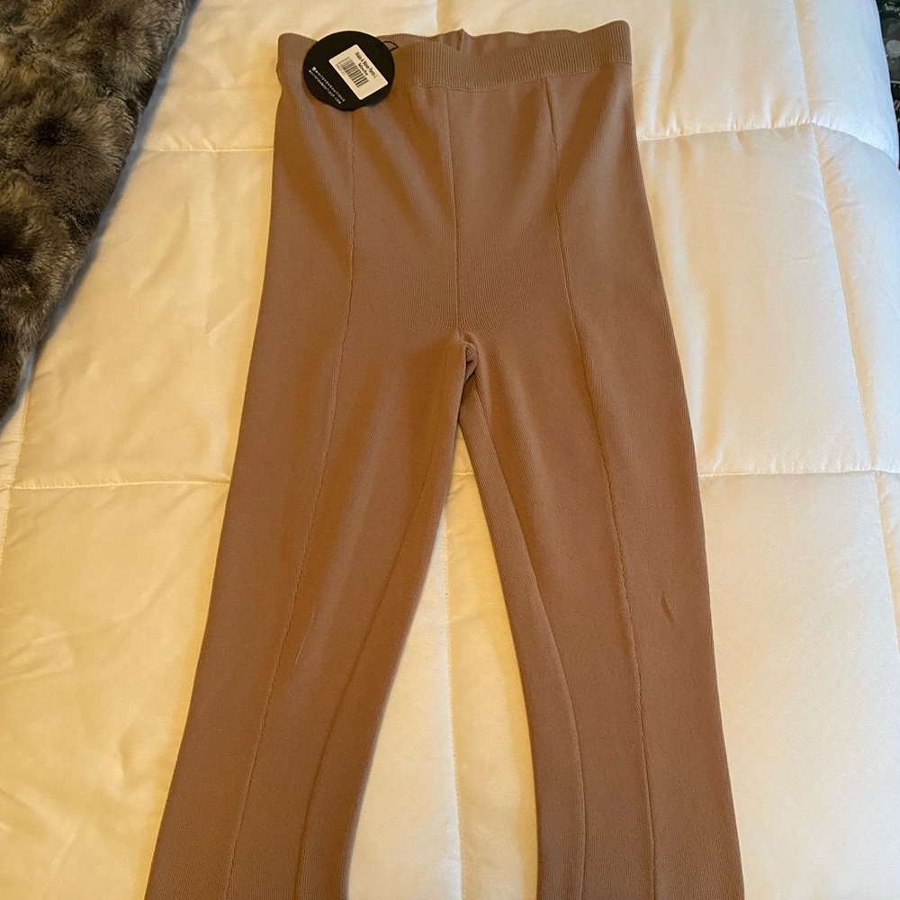 White fox split hem pants